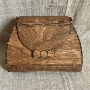 Wooden Crossbody Clutch Women's Bag